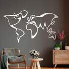 Adesivo De Parede Decorativo Mapa-múndi Abstrato-m 98x58cm