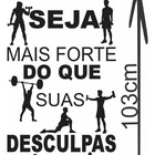 Adesivo De Parede Decorativo Motivacional Academia
