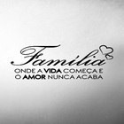 Adesivo De Parede Decorativo Quarto Sala Família Vida E Amor