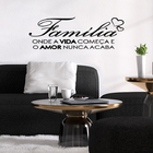 Adesivo De Parede Decorativo Quarto Sala Família Vida E Amor