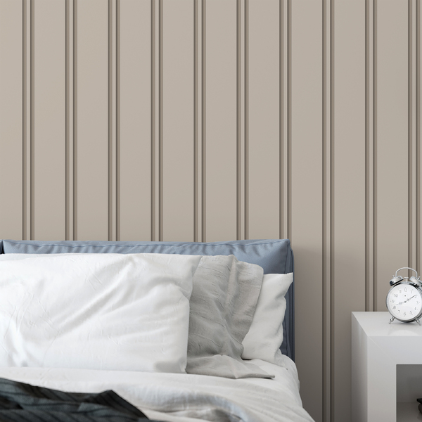 Adesivo De Parede Decorativo Ripado Claro Liso Sala Lavável