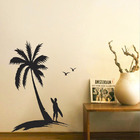 Adesivo De Parede Decorativo Sala Palmeira E Surfista