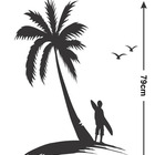 Adesivo De Parede Decorativo Sala Palmeira E Surfista
