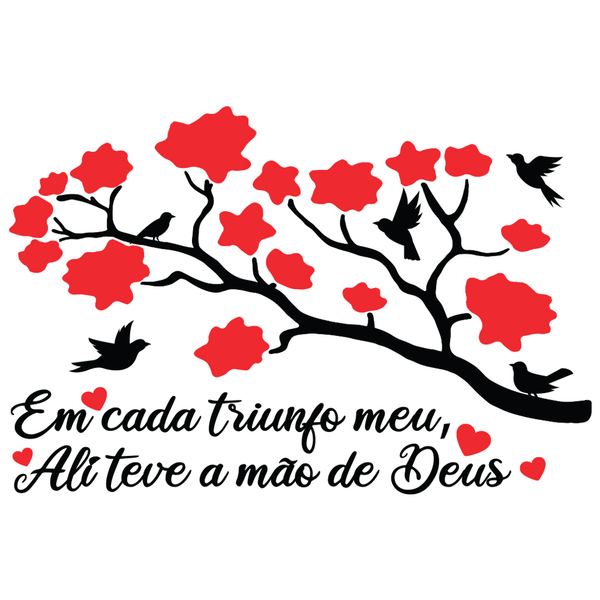 Adesivo De Parede Decorativo Triunfo Meu Teve A Mão De Deus -