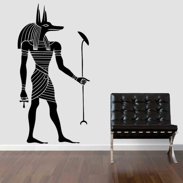 Adesivo De Parede Deus Egipicio Anúbis-eg 75x146cm
