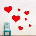 Adesivo De Parede Dia Dos Namorados Kit Corações-g 58x30cm