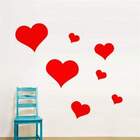 Adesivo De Parede Dia Dos Namorados Kit Corações-m 48x25cm