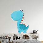 Adesivo De Parede Dinossauro Baby Azul-g 75x55cm