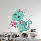 Adesivo De Parede Dinossauro Baby Com Pirulito-g 75x76cm