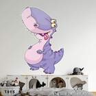 Adesivo De Parede Dinossauro Baby Roxo-m 65x43cm