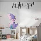 Adesivo De Parede Dinossauro Baby Roxo-m 65x43cm