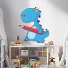 Adesivo De Parede Dinossauro Lapis De Cor-es 118x100cm