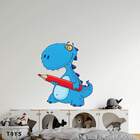 Adesivo De Parede Dinossauro Lapis De Cor-g 90x77cm