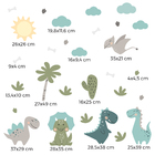 Adesivo De Parede Dinossauros Jurassic Baby