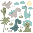 Adesivo De Parede Dinossauros Jurassic Baby