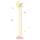 Adesivo De Parede Elefante Rosa Régua De Crescimento 1,75m