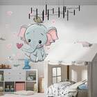 Adesivo De Parede Elefantinha Com Caração-p 55x58cm