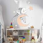 Adesivo De Parede Elefantinho Baby Subindo Na Lua-g 75x77cm