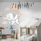 Adesivo De Parede Elefantinho Com Balão De Estrela-eg 85x77c