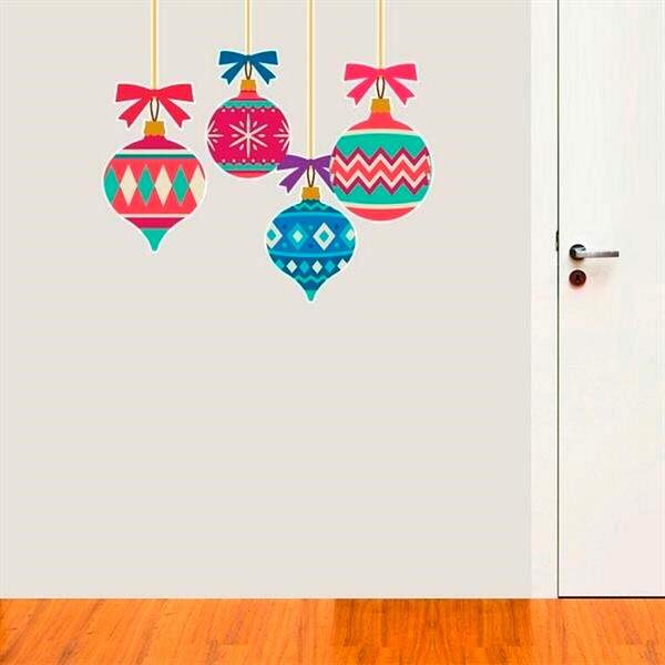 Adesivo De Parede Enfeite De Natal 2-eg 108x100cm