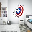 Adesivo De Parede Escudo Do Capitão América 3d Medida:42 X 60