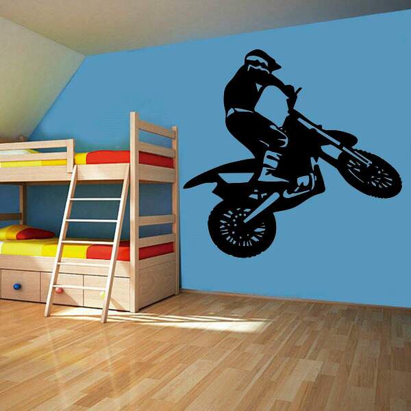 Adesivo De Parede Esportes Motocross-g 70x65cm