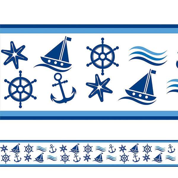 Adesivo De Parede Faixa Coisas De Marinheiro