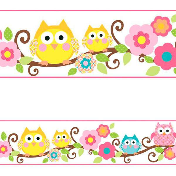 Adesivo De Parede Faixa Corujinha 2