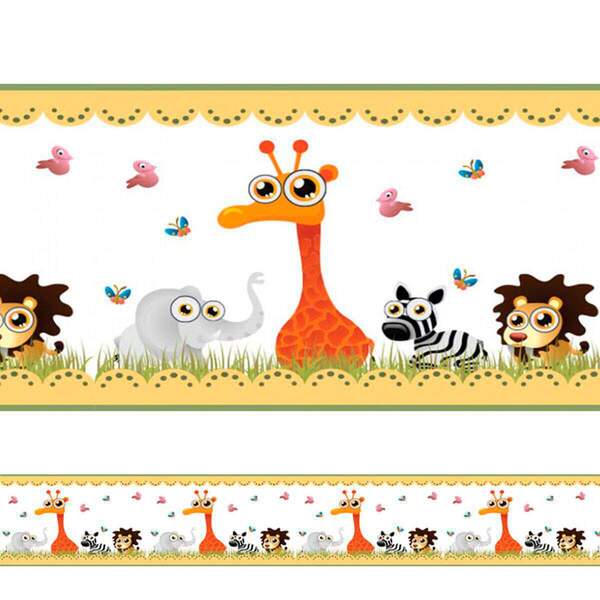 Adesivo De Parede Faixa Infantil Safari Modelo 09