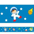 Adesivo De Parede Faixa Turminha Espacial