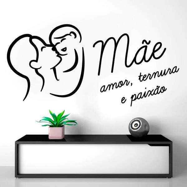 Adesivo De Parede Feliz Dia Das Mães 5-eg 98x48cm