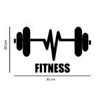 Adesivo De Parede Fitness - Preto