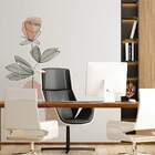 Adesivo De Parede Flor Contemporâneo 02-g 85x55cm