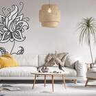 Adesivo De Parede Flor Contemporâneo Preto E Branco- 188x100