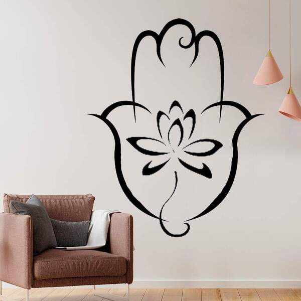 Adesivo De Parede Flor De Lotus-eg 77x98cm