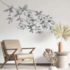 Adesivo De Parede Flor Preto E Branco-g 65x102cm