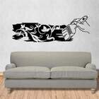 Adesivo De Parede Floral 30 (pintura Na Parede)-p 120x40cm