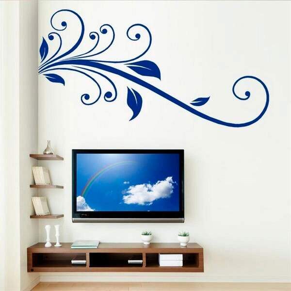 Adesivo De Parede Floral 34-m 50x97cm