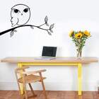 Adesivo De Parede Floral Coruja Corujinha No Galho-g 83x50cm