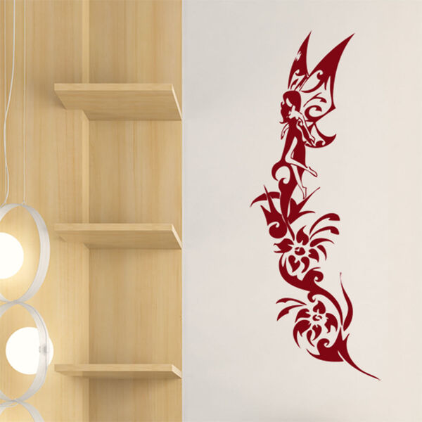 Adesivo De Parede - Floral E Fada - 143flp