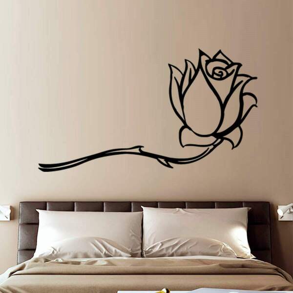 Adesivo De Parede Floral Rosa 2-eg 68x38cm