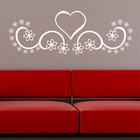 Adesivo De Parede - Flores E Coração - 009rmg