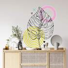 Adesivo De Parede Folha Abstrata-g 75x59cm