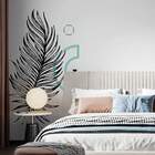 Adesivo De Parede Folha Preto E Branco-p 37x65cm