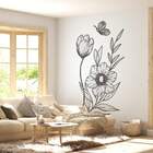 Adesivo De Parede Folhas Contemporâneo 03-eg 156x75cm