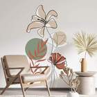 Adesivo De Parede Folhas Contemporâneo 05-p 65x35cm