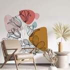 Adesivo De Parede Folhas Contemporâneo 07-p 55x56cm