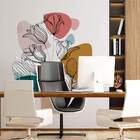 Adesivo De Parede Folhas Contemporâneo 07-p 55x56cm