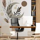 Adesivo De Parede Folhas E Lua Contemporâneo -m 65x70cm