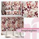 Adesivo De Parede Folhas Seca Natureza Vermelha Viníl 3m